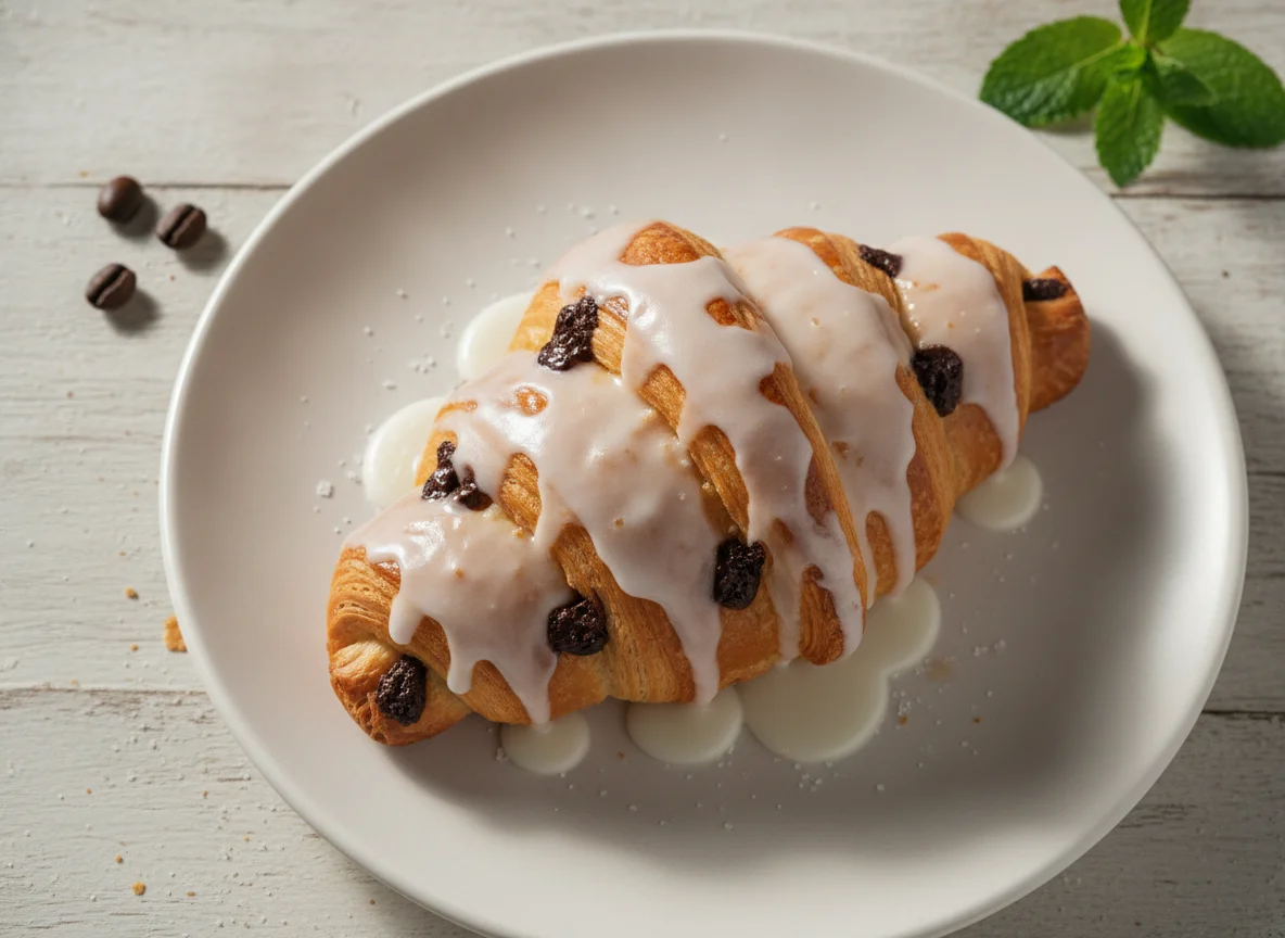 Chocolate Croissant with Sugar Glaze photo