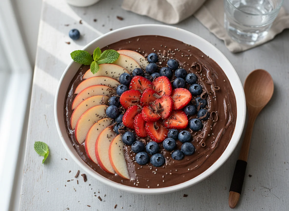 Chocolate Fruit Smoothie Bowl photo