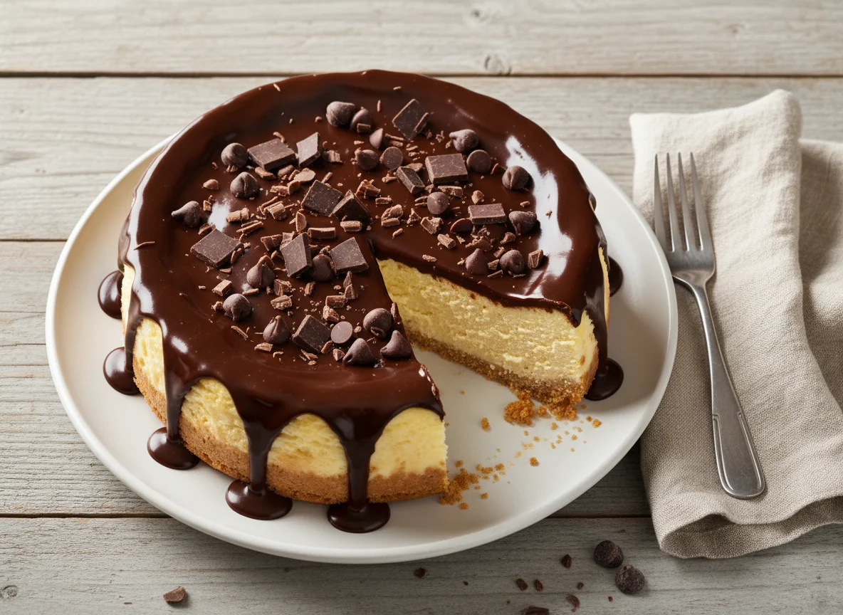 Chocolate Glazed Cheesecake photo