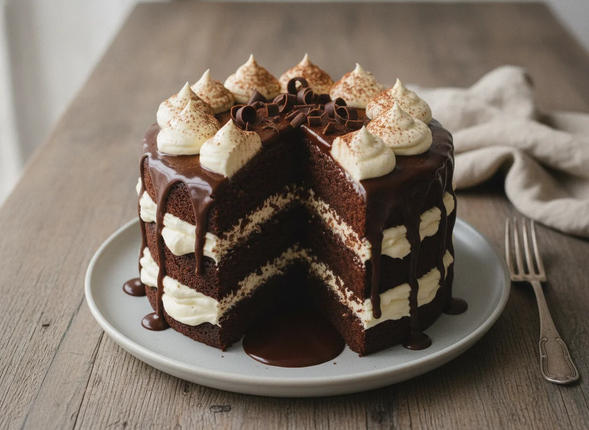 Chocolate Layer Cake with Buttercream Frosting photo