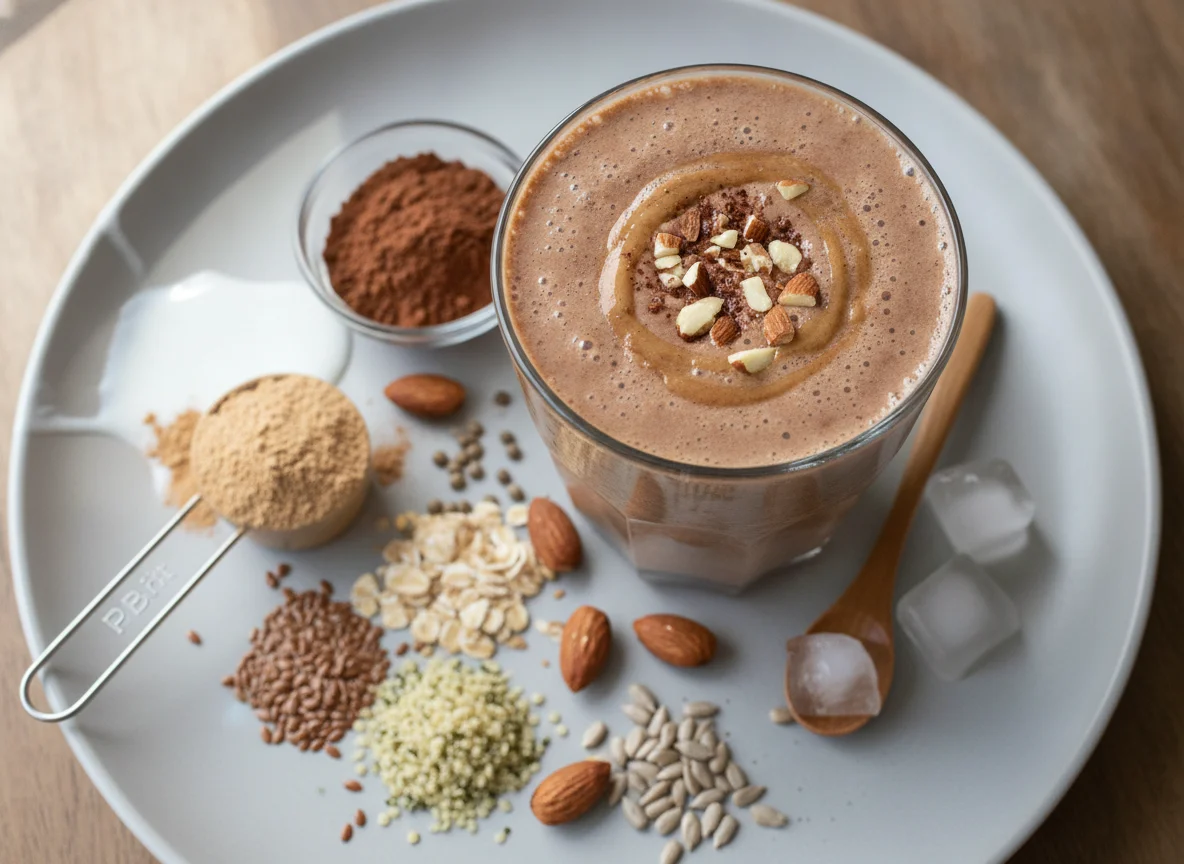 Chocolate Peanut Butter Protein Smoothie photo