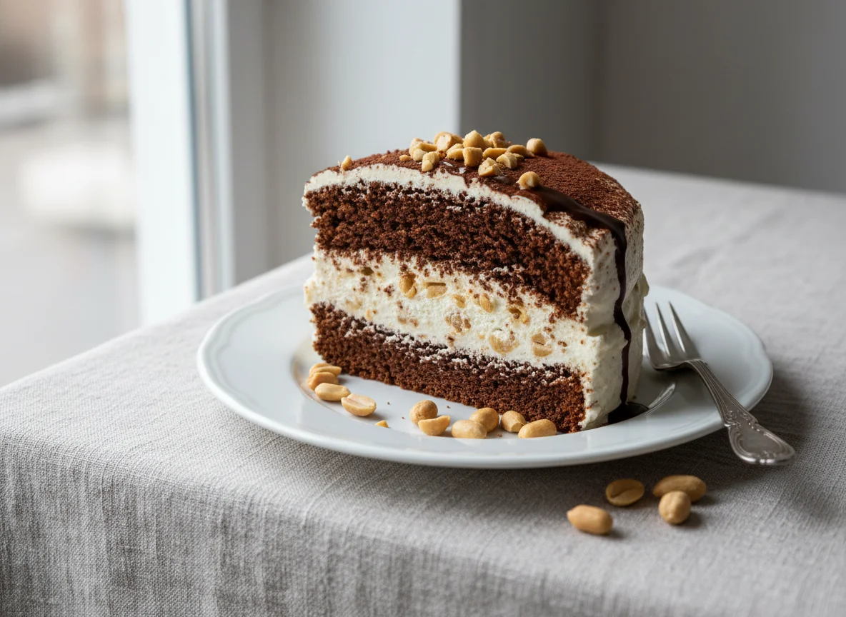 Chocolate Sponge Cake with Cream Filling photo