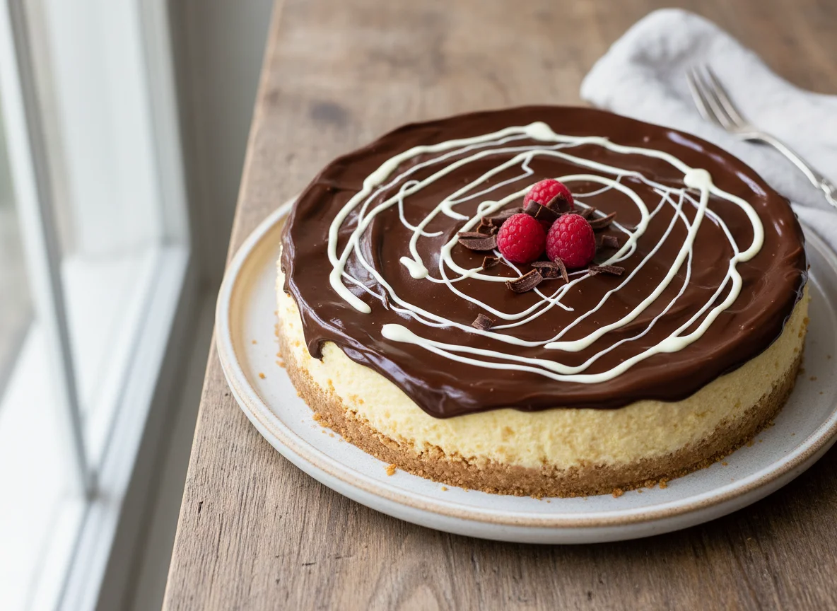Chocolate Topped Cheesecake photo