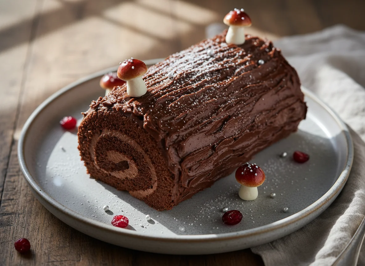 Chocolate Yule Log photo