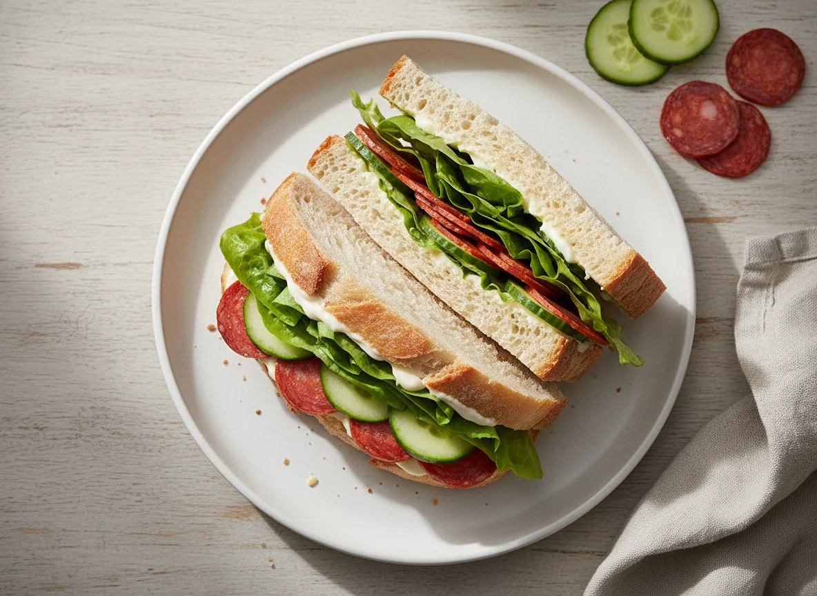 Chorizo and Lettuce Sandwich photo
