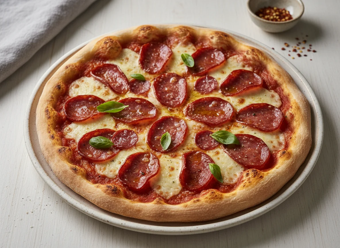 Chorizo and Salami Pizza photo