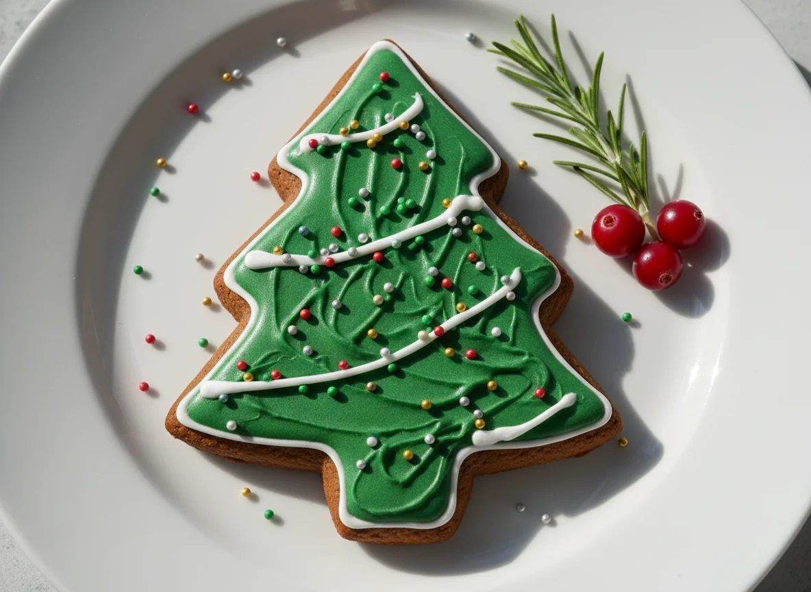 Christmas Tree Gingerbread Cookie photo