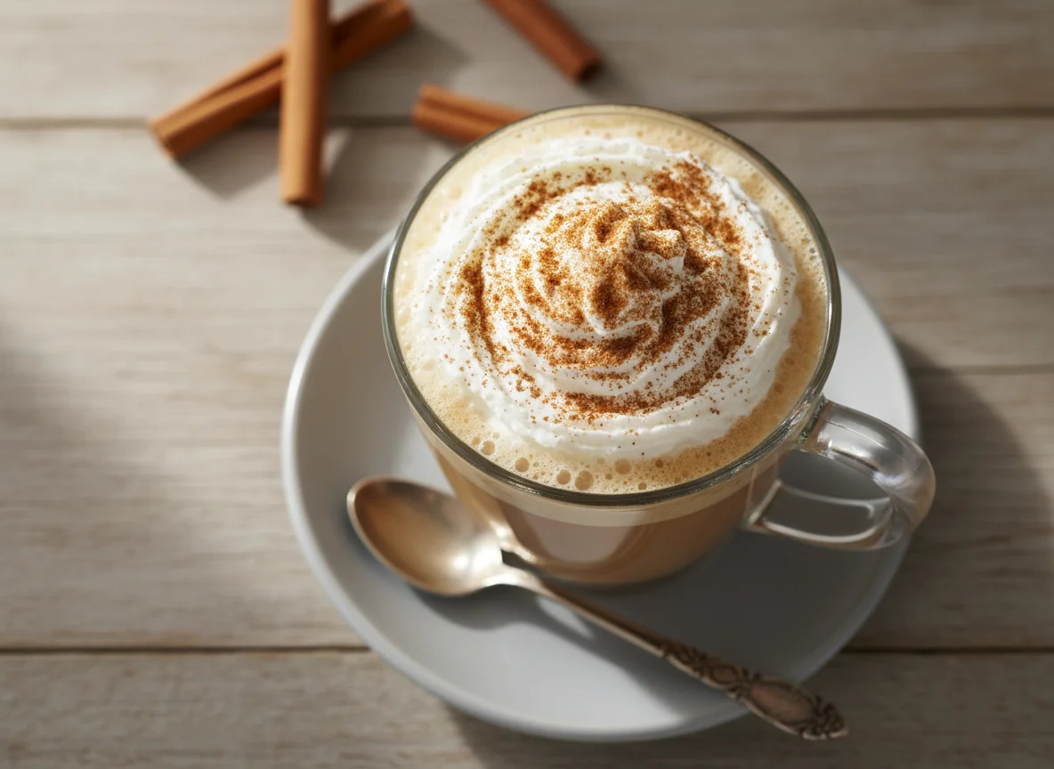 Cinnamon Latte with Whipped Cream photo