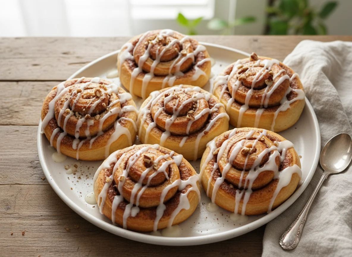 Cinnamon Swirls with Icing photo