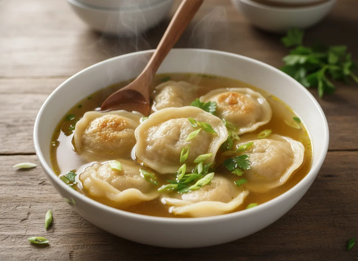 Clear Broth Soup with Dumpling photo