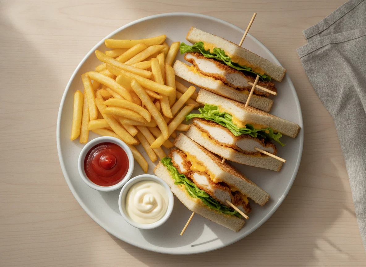 Club sandwich meal photo