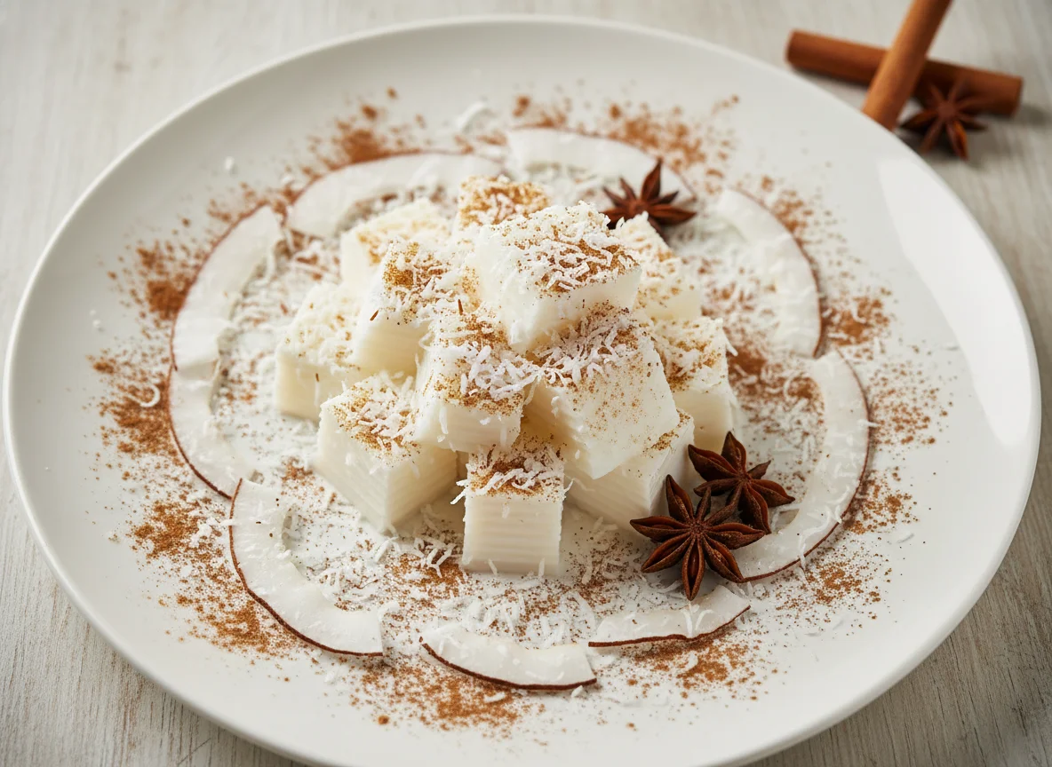 Coconut dessert with spice photo