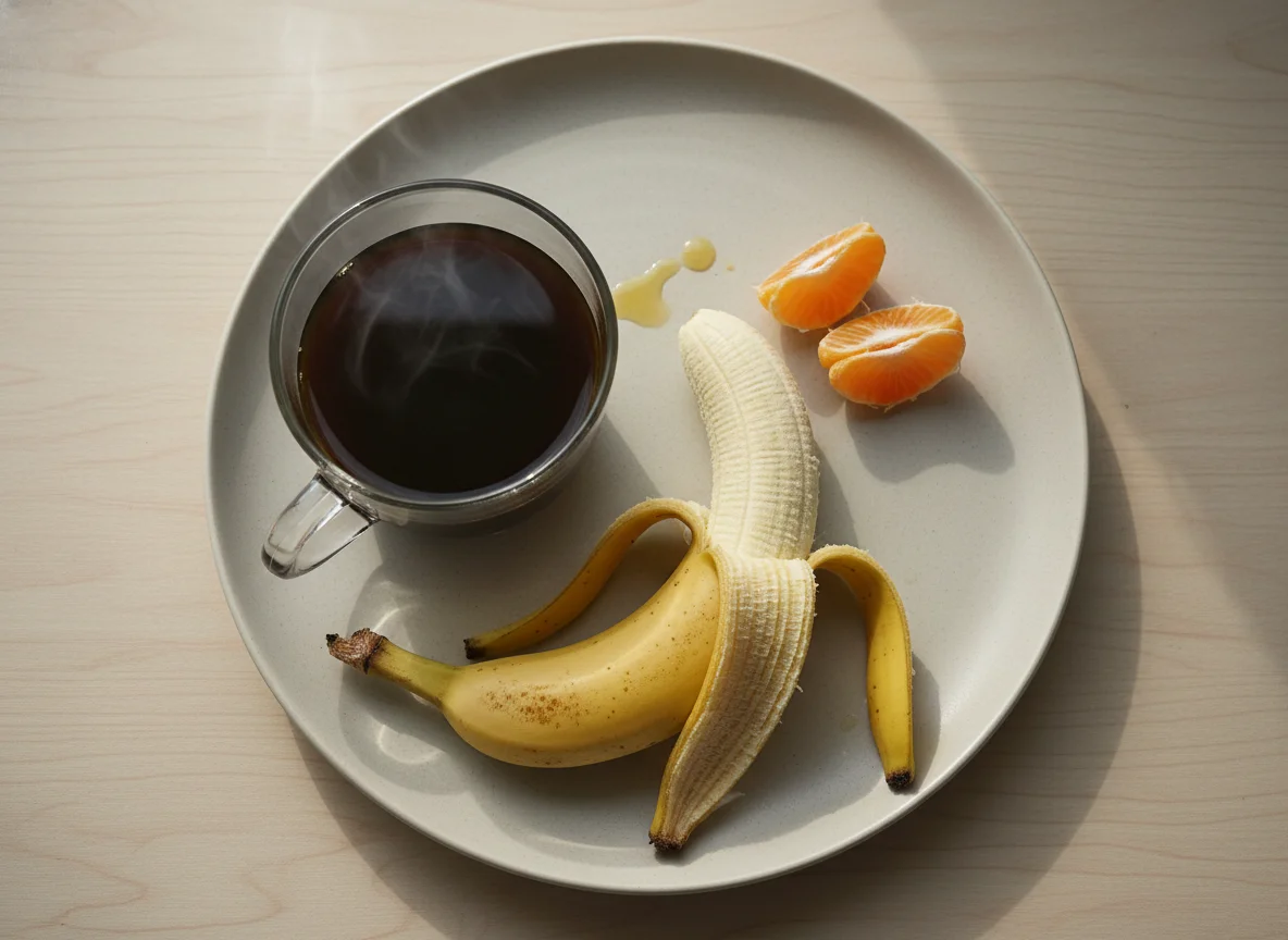 Coffee and Fruit Snack photo