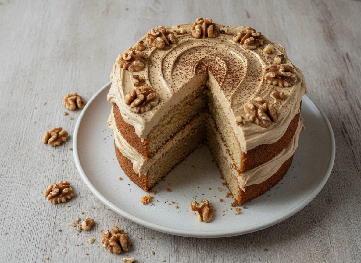 Coffee and Walnut Cake photo