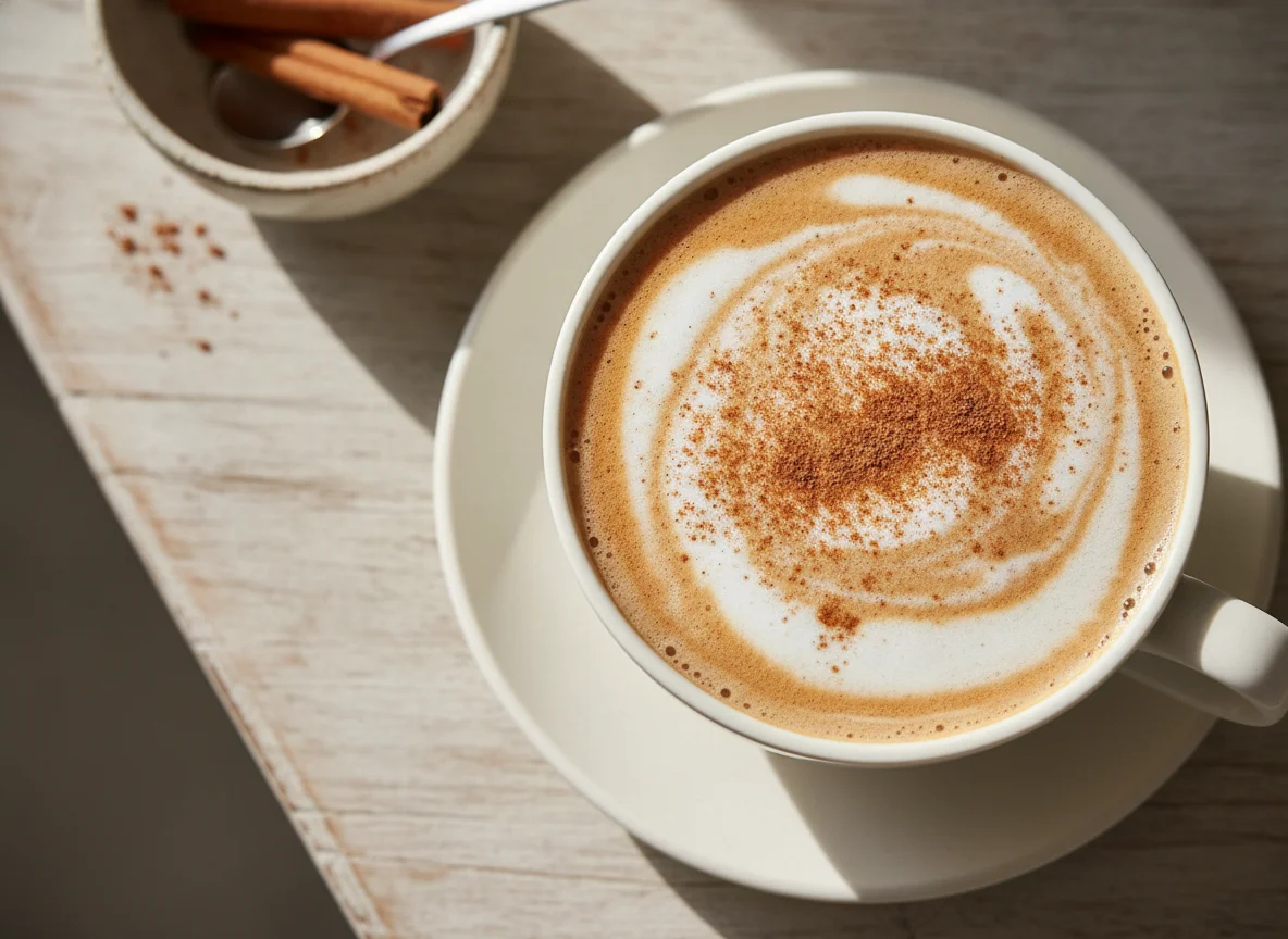 Coffee with Milk and Cinnamon photo