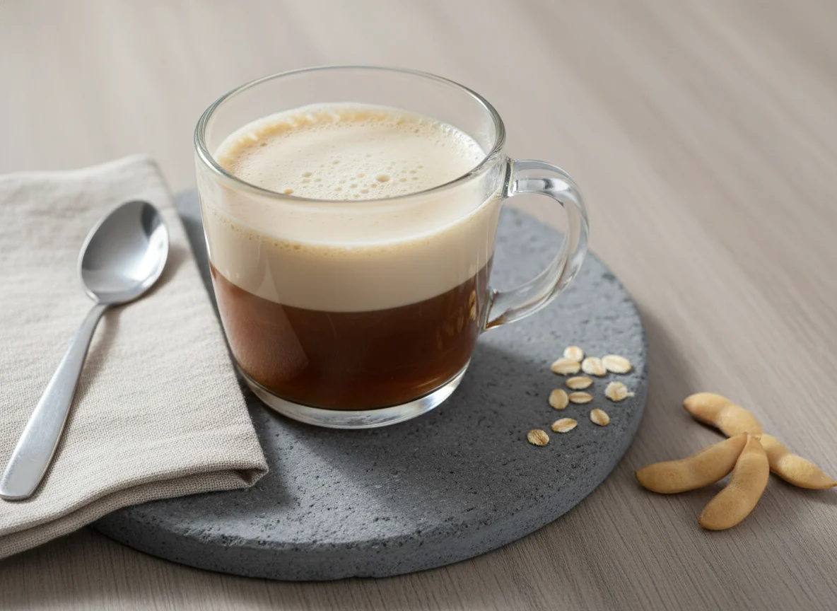 Coffee with Oat and Soy Drink photo