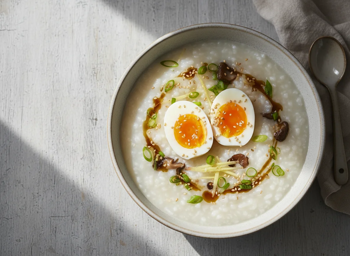Congee with Boiled Eggs photo