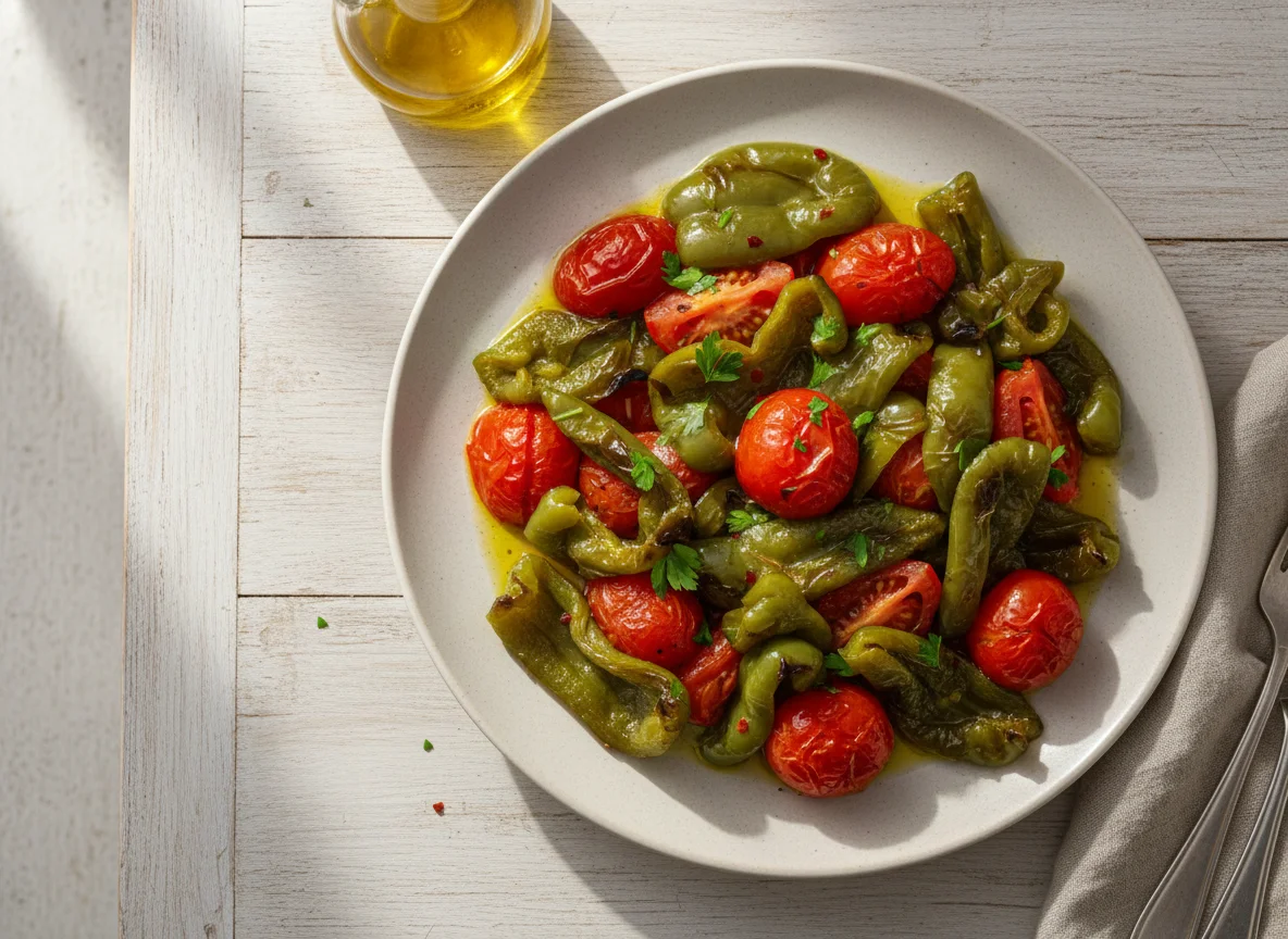 Cooked Bell Pepper and Tomato Salad photo