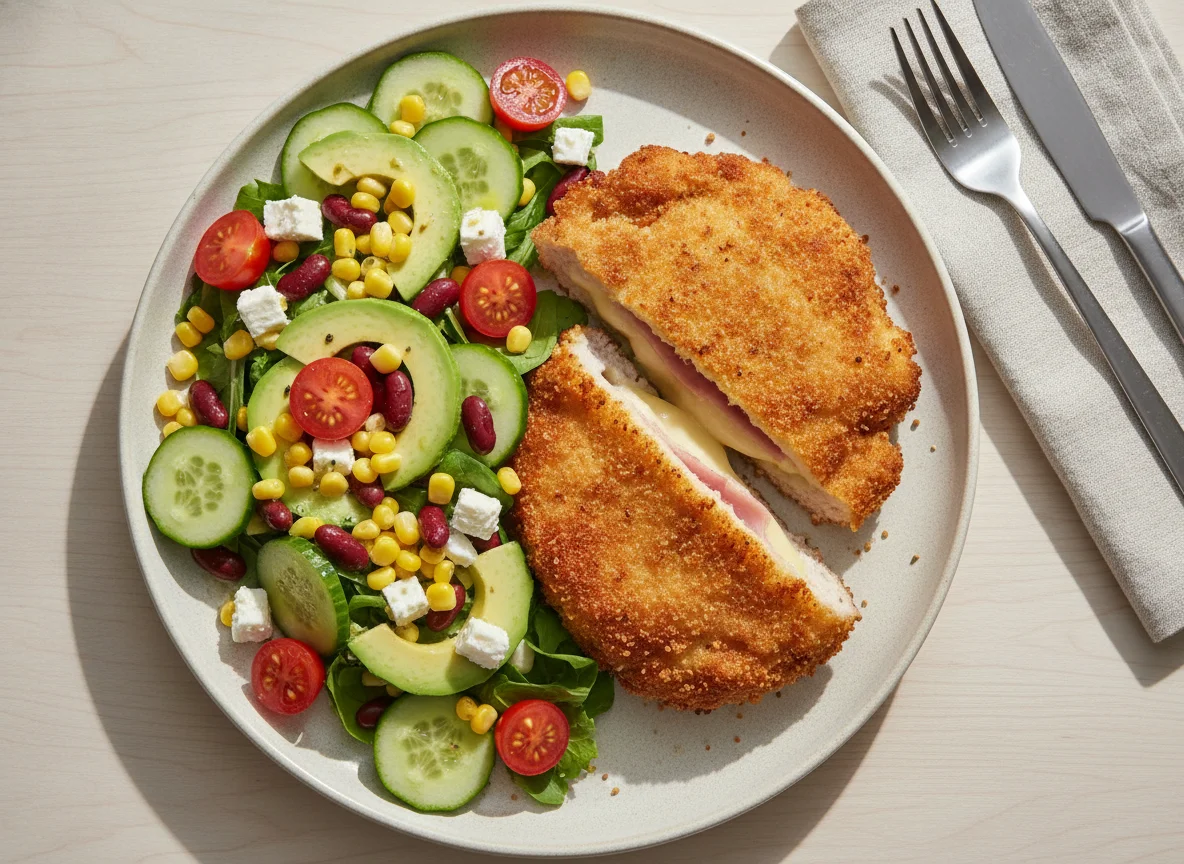 Cordon Bleu with Mixed Salad photo