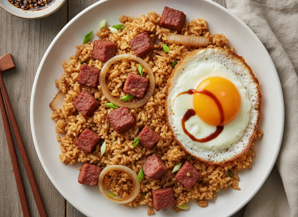 Corned Beef with Egg and Fried Rice photo