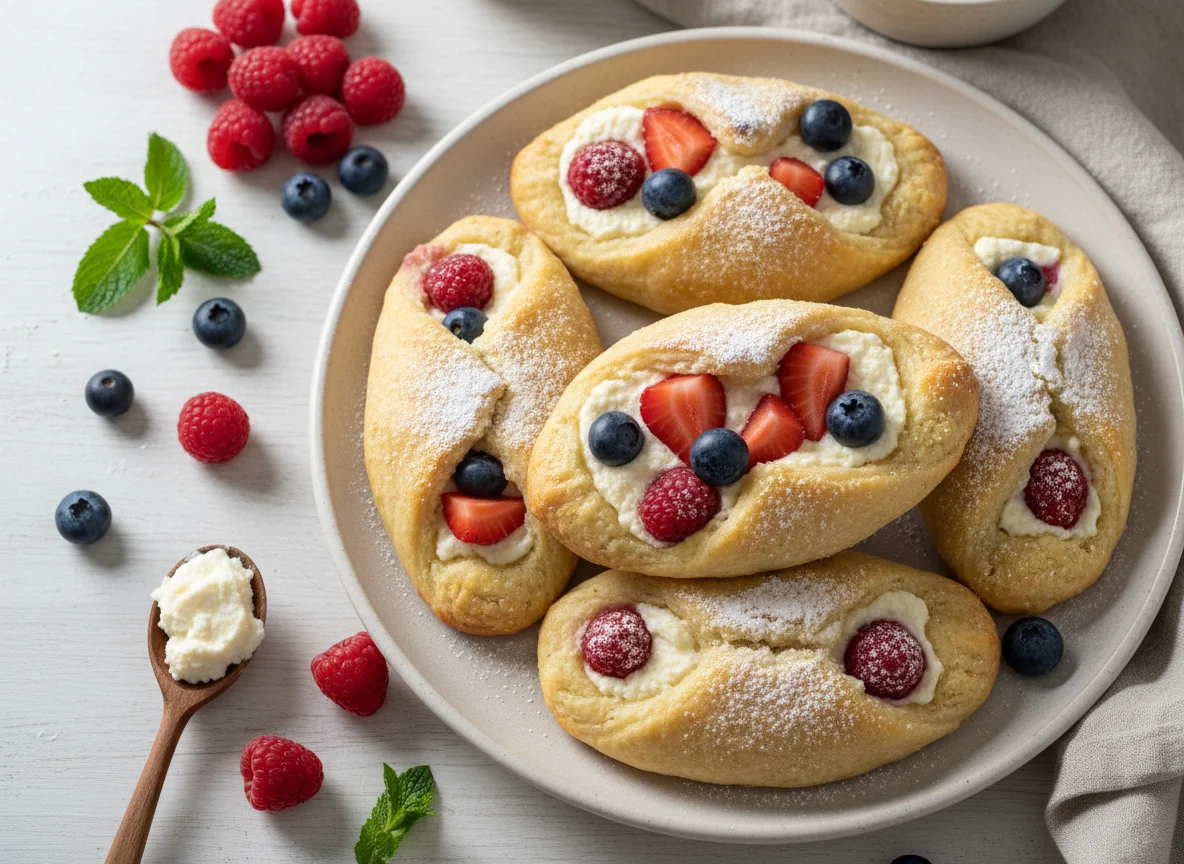 Cottage Cheese and Ricotta Berry Pastries photo
