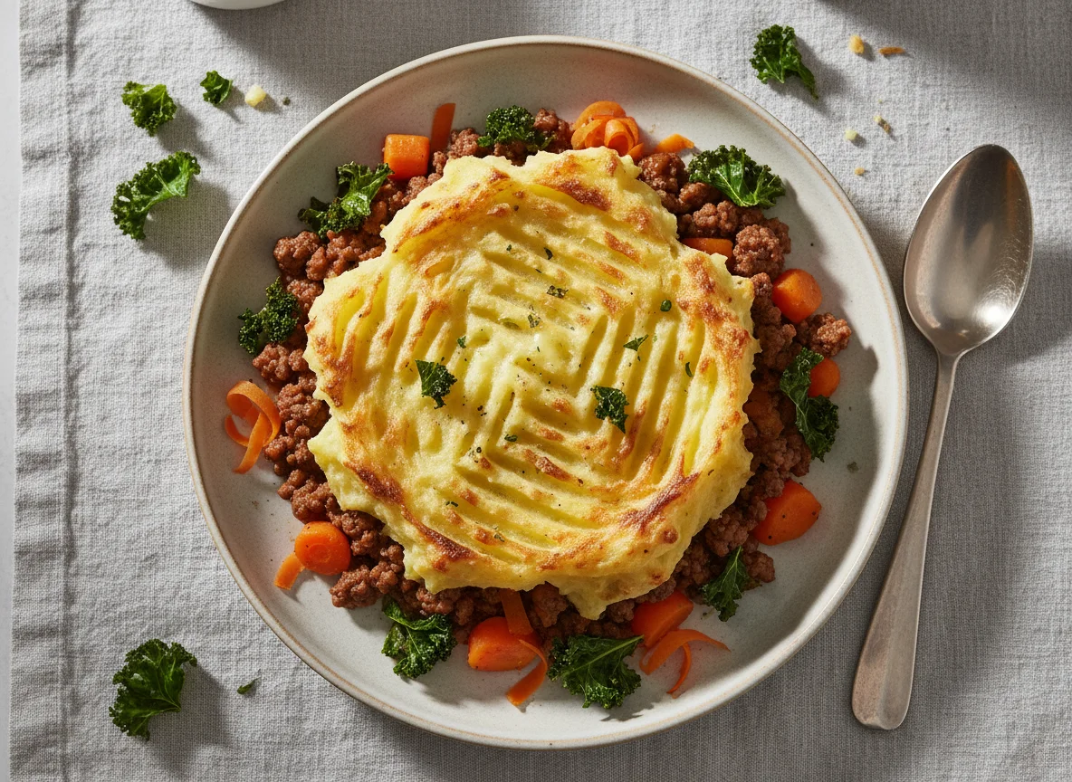 Cottage Pie with Kale and Carrots photo