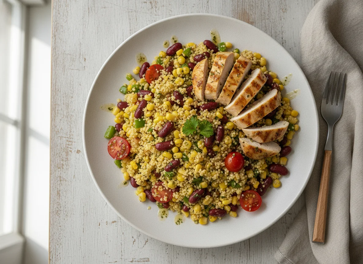 Couscous Salad with Chicken and Beans photo