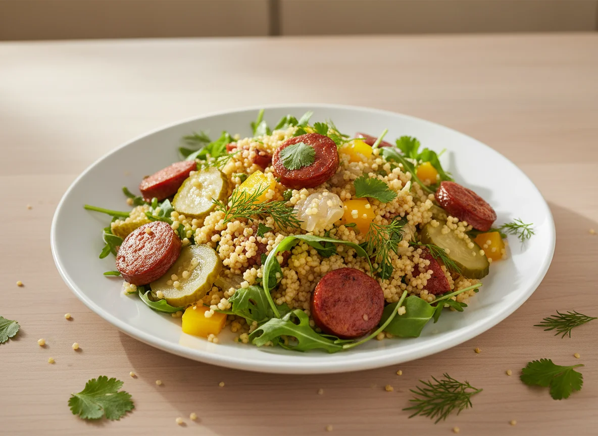 Couscous Salad with Sausage and Vegetables photo