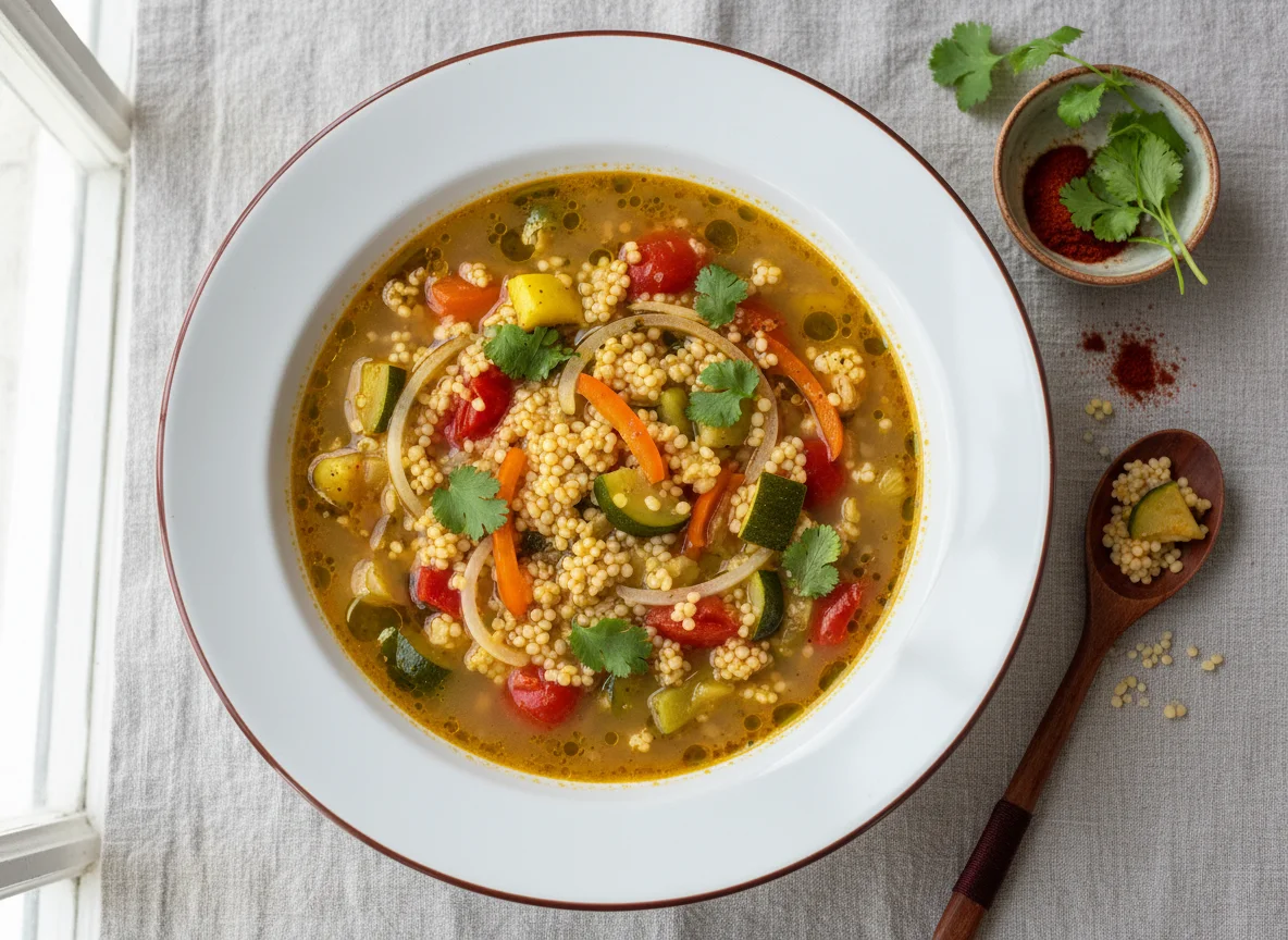 Couscous Soup with Zucchini photo