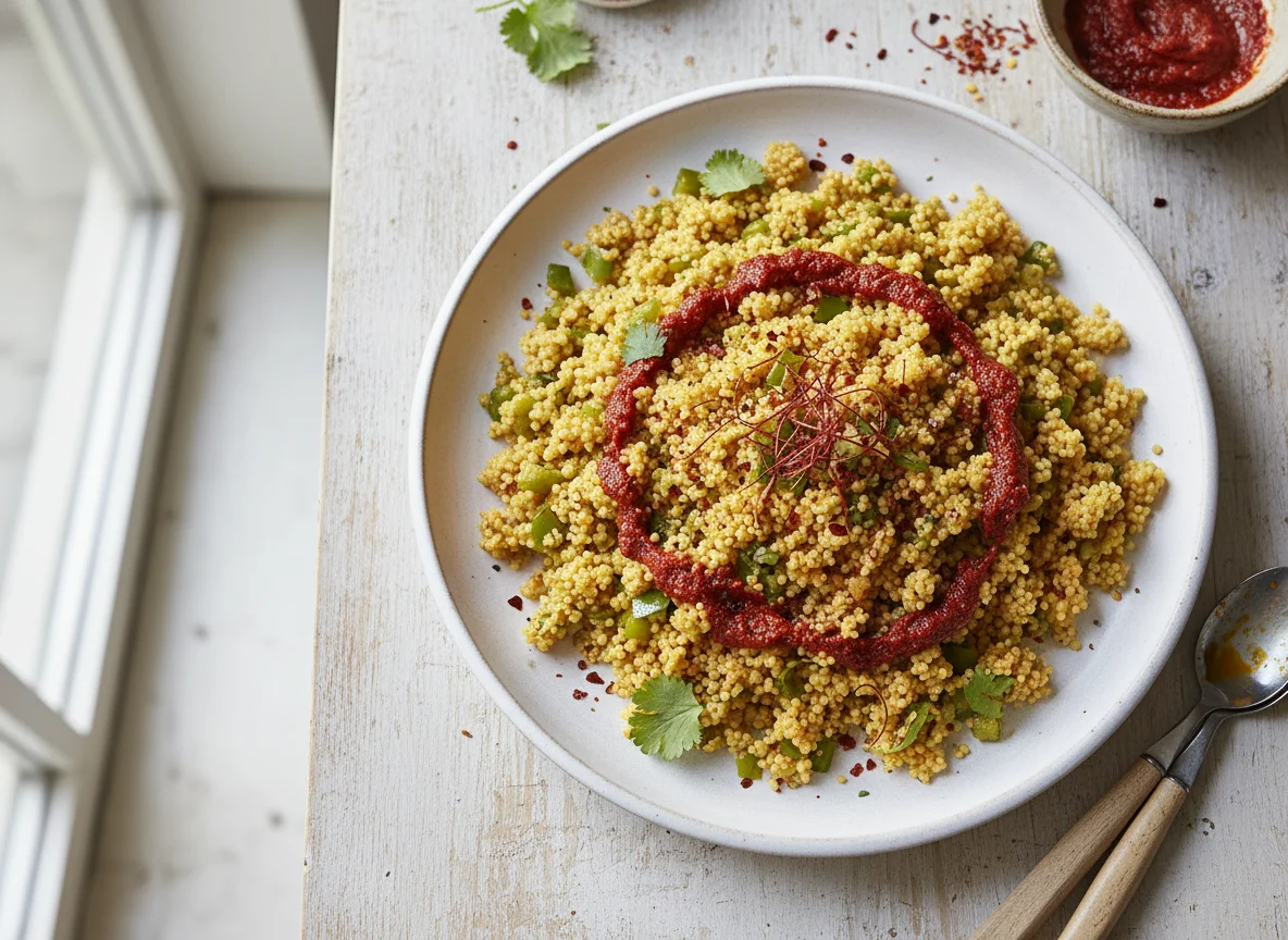 Couscous with Green Bell Pepper photo