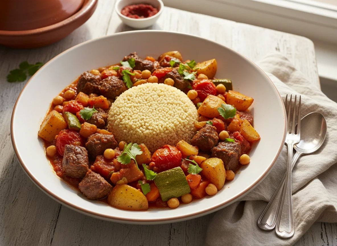 Couscous with Meat and Vegetables photo