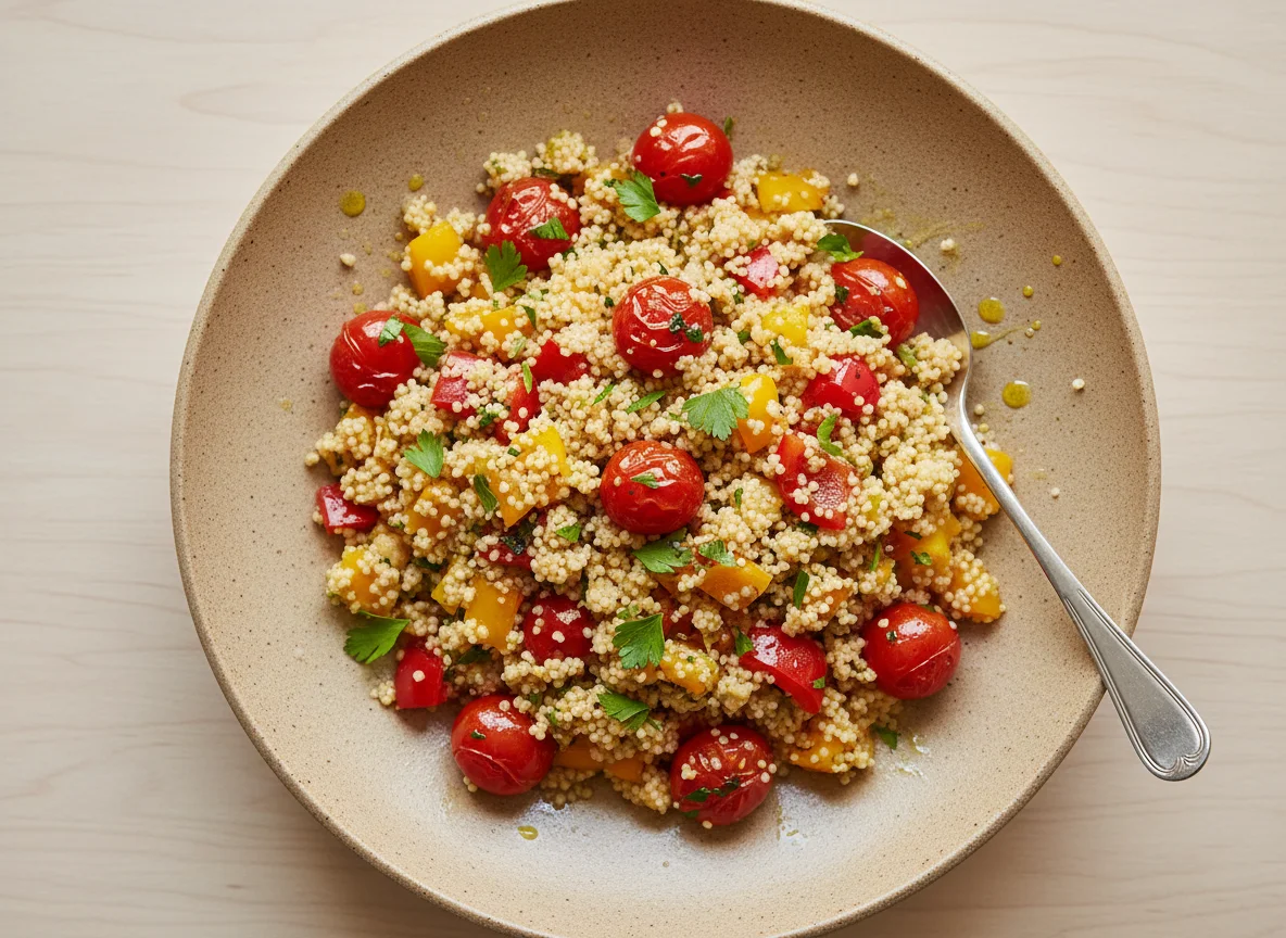 Couscous with Tomatoes and Bell Pepper photo