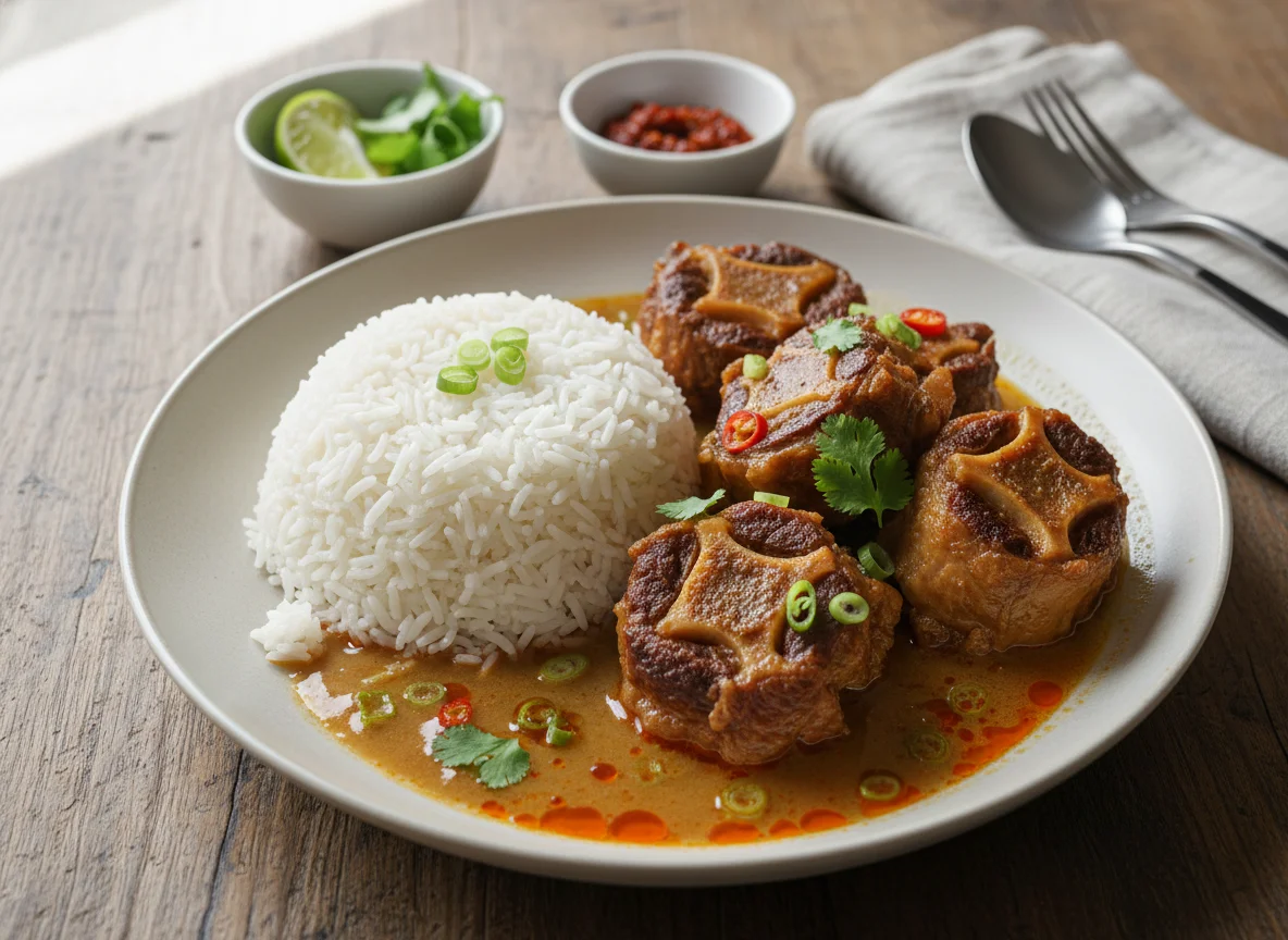 Cow Tail Soup with Rice photo