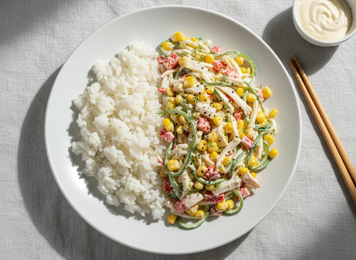 Crab Stick Salad with Rice photo