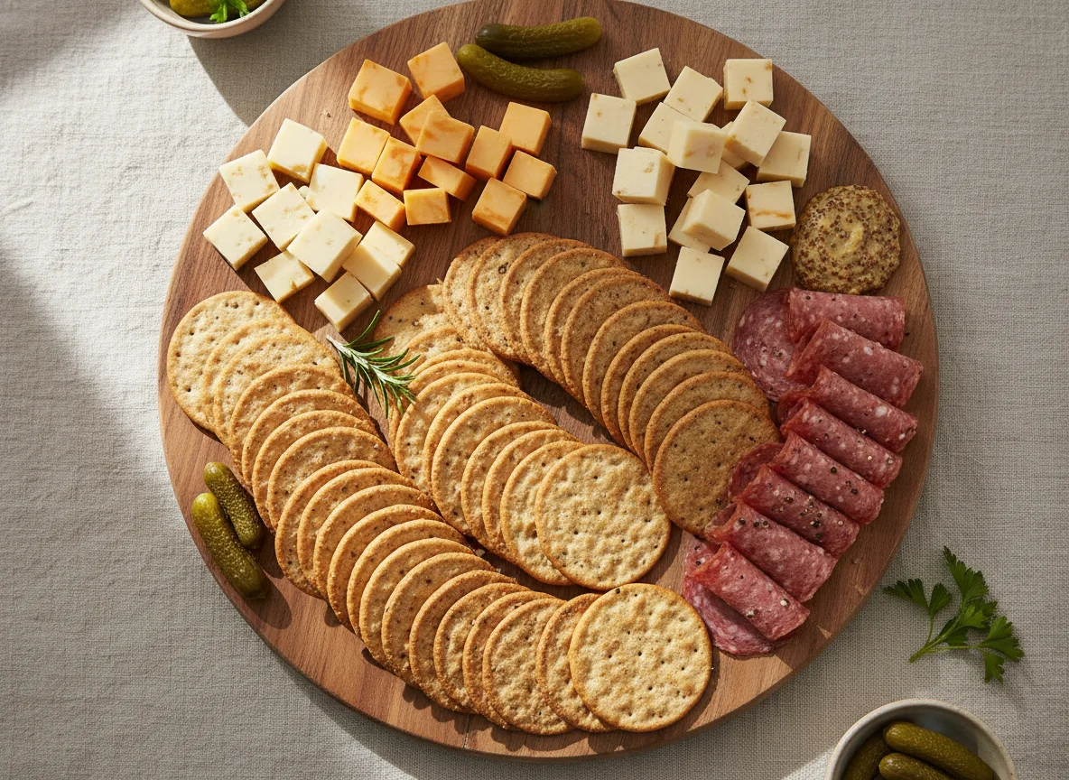 Cracker, Cheese, and Salami Platter photo