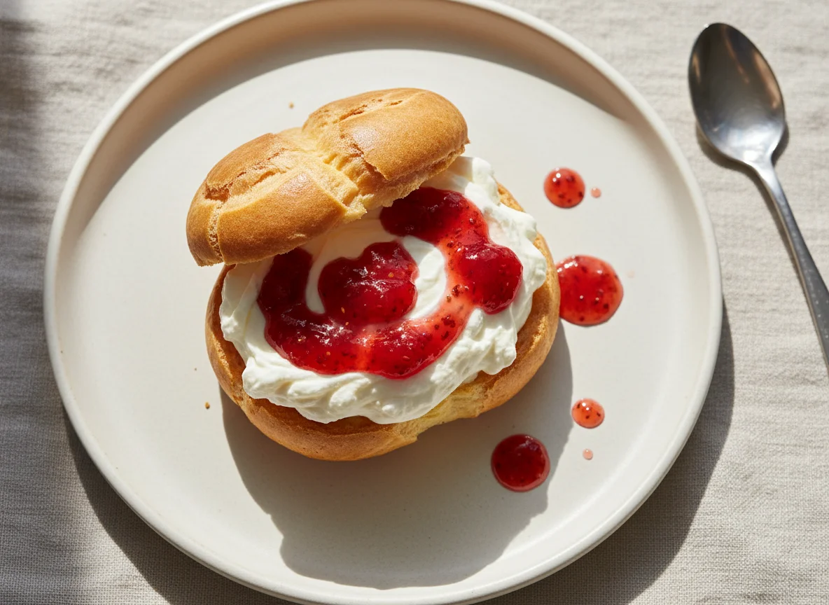 Cream Puff with Jam photo