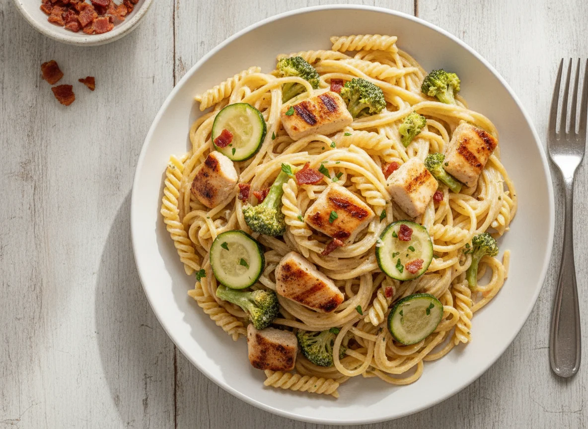Creamy Chicken and Broccoli Pasta photo