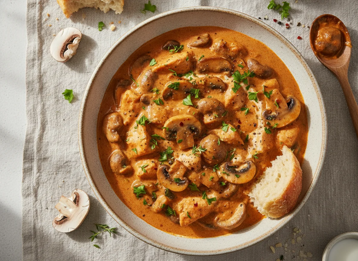 Creamy Chicken and Mushroom Stew photo