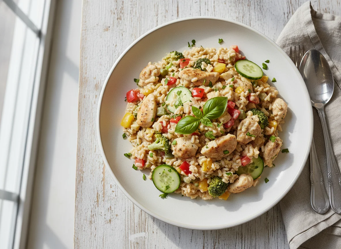 Creamy Chicken and Rice with Vegetables photo