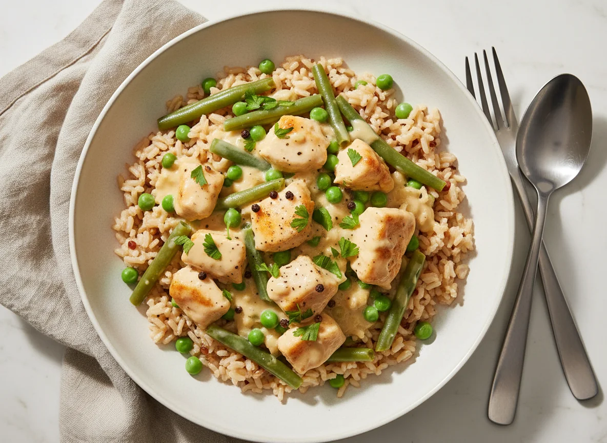 Creamy Chicken and Vegetable Rice Bowl photo