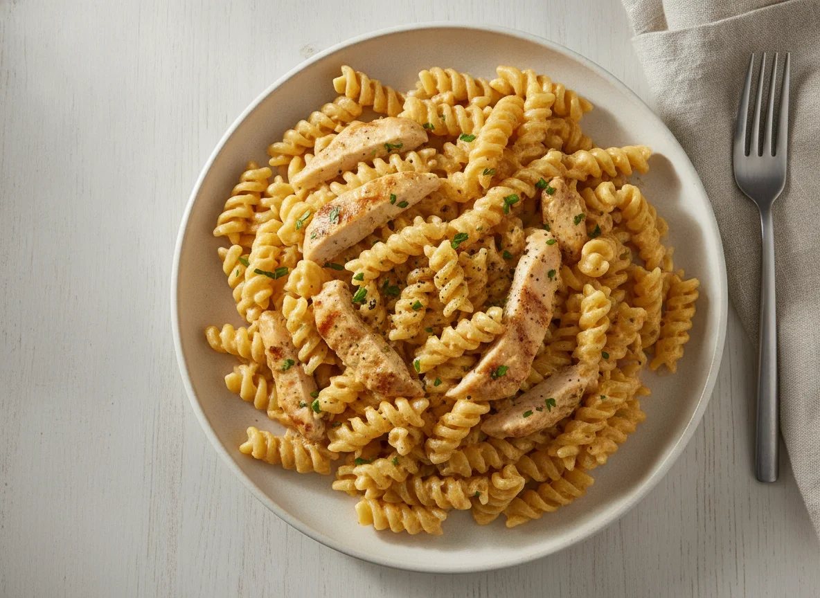 Creamy Chicken Fusilli Pasta photo