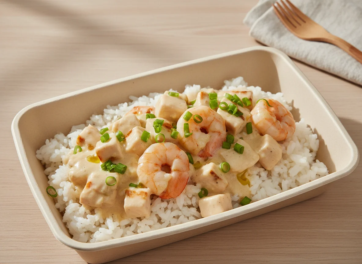 Creamy Chicken or Shrimp Rice Box photo