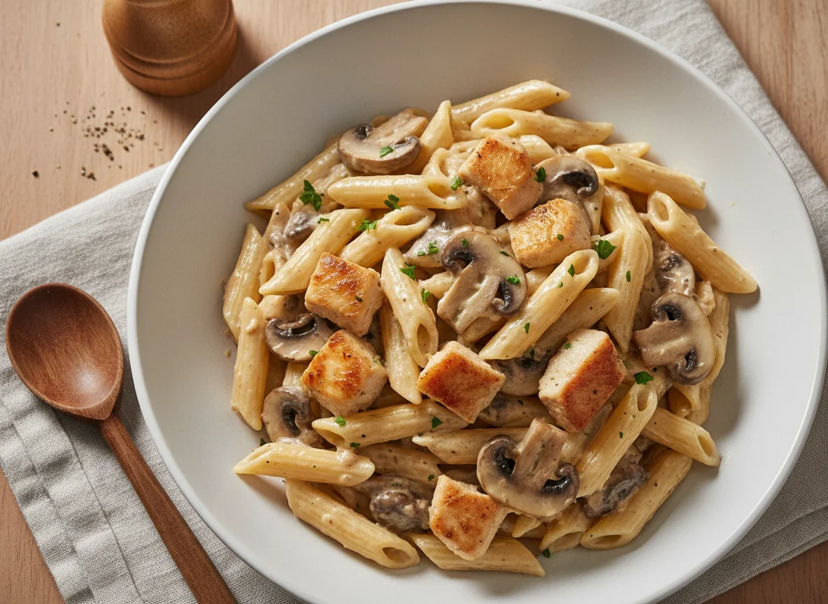 Creamy Chicken Pasta with Mushrooms photo