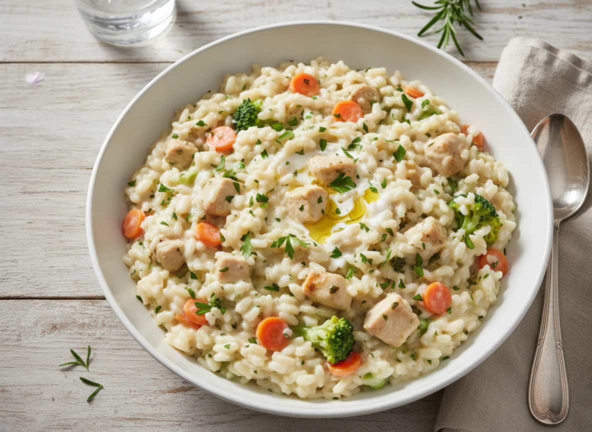 Creamy Chicken Risotto with Vegetables photo