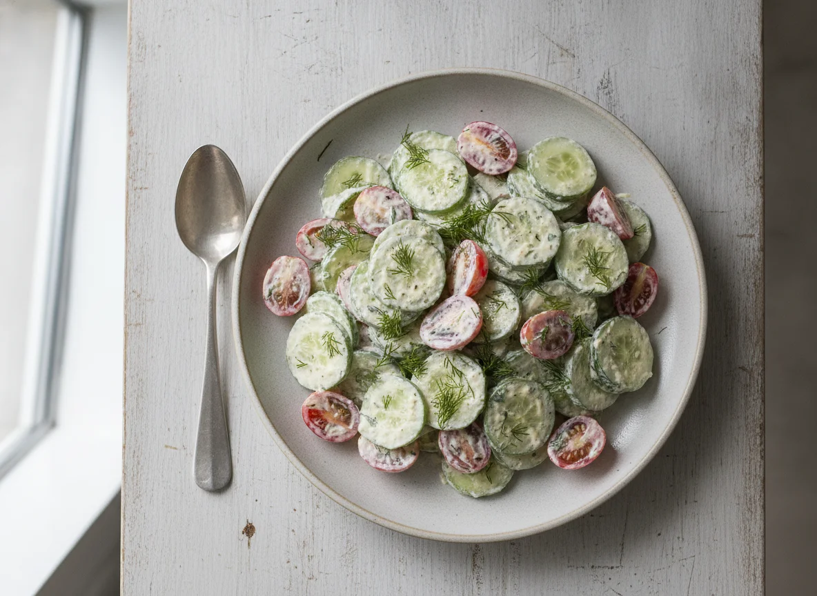 Creamy Cucumber and Tomato Salad photo