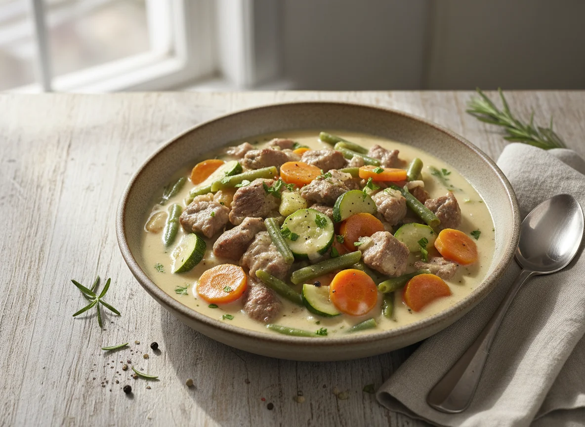 Creamy Meat and Vegetable Stew photo