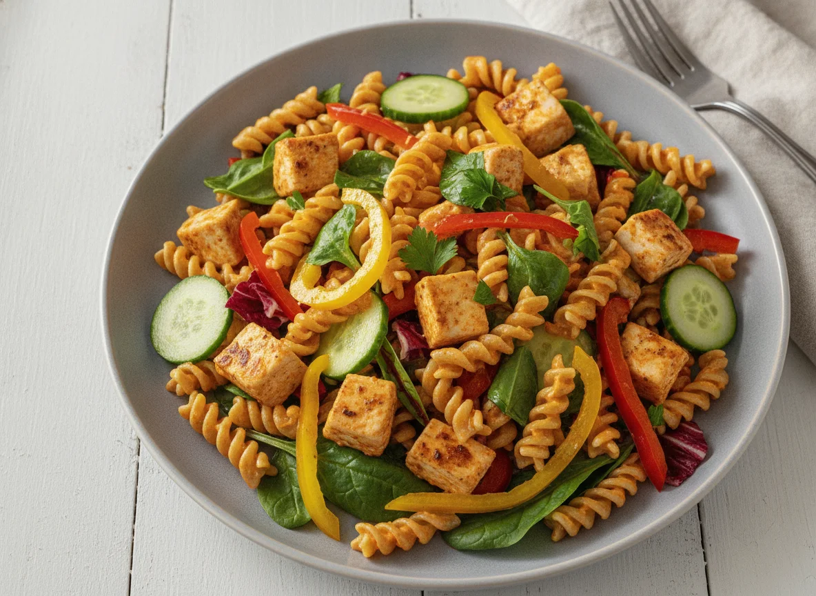 Creamy Pasta Salad with Chicken and Vegetables photo