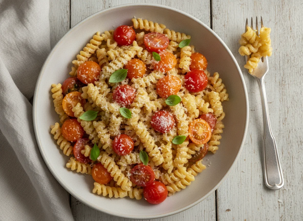 Creamy Pasta with Cherry Tomatoes photo