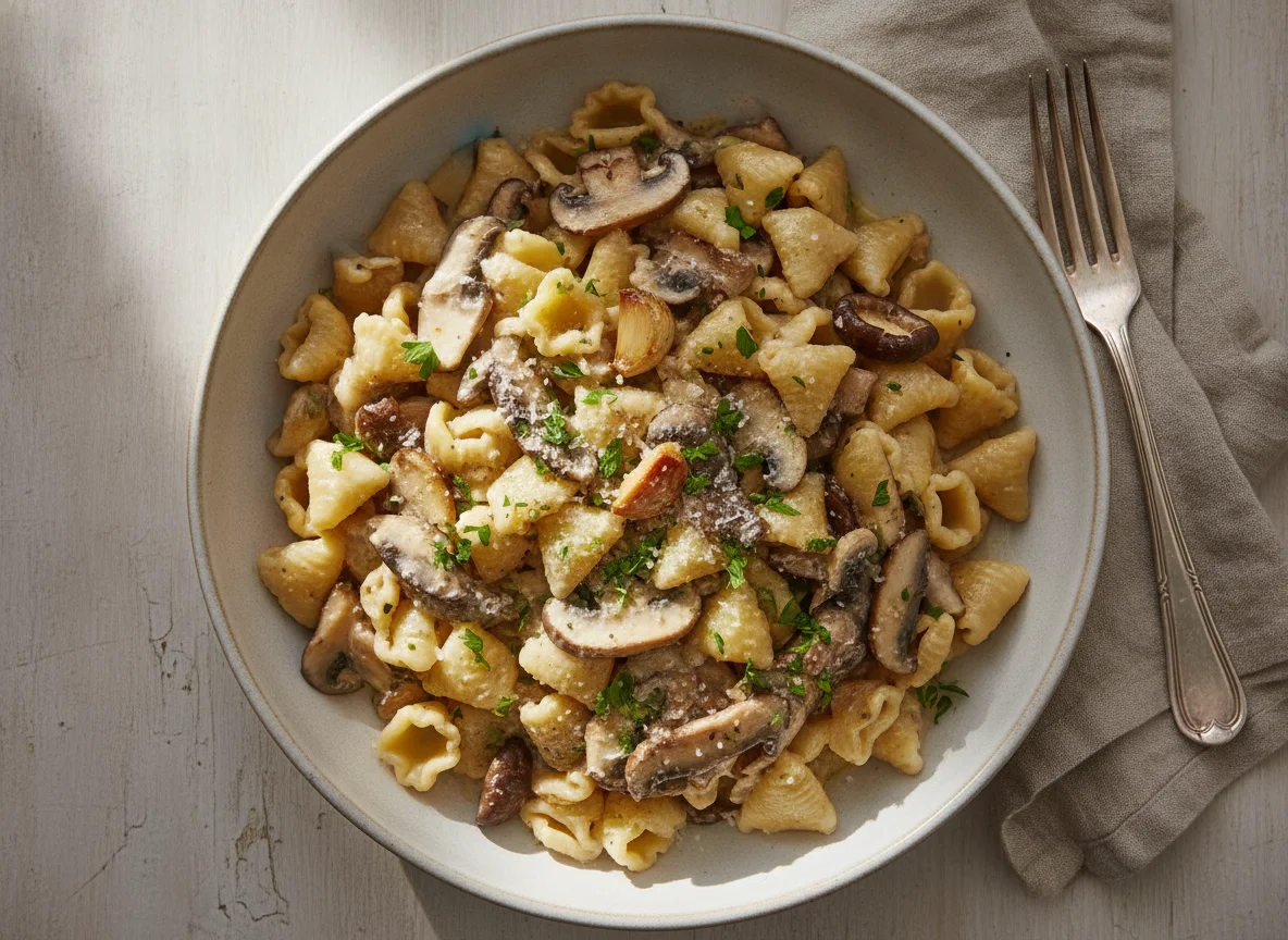 Creamy Pasta with Mushrooms photo
