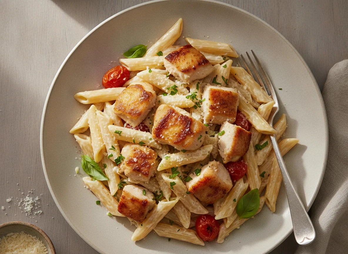 Creamy Penne Pasta with Chicken photo